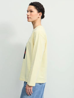 Прямой лонгслив с принтом / Zarina фото 5