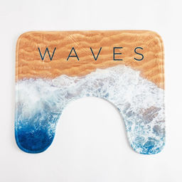 Коврик для ванной «Этель» Waves, 50×40 см, велюр