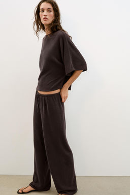 TOP R?STICO MANGA CORTA / Marr?n oscuro - Zara фото 4