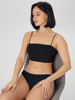 Цена за 2 штуки! Трусы бразилиана женские черные - Mark formelle фото 7