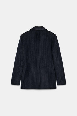 WOOL BLEND PINSTRIPE BLAZER