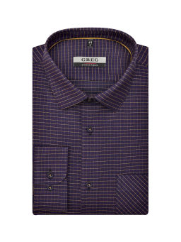 Сорочка мужская длинный рукав GREG S255/231/0951/ZN/1p STRETCH