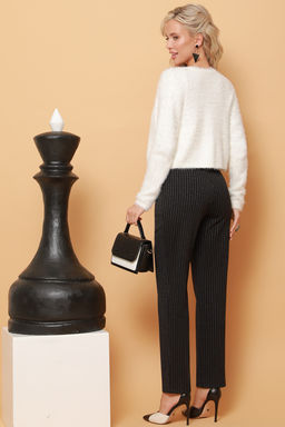 Брюки черные классические в полоску - Dstrend фото 5