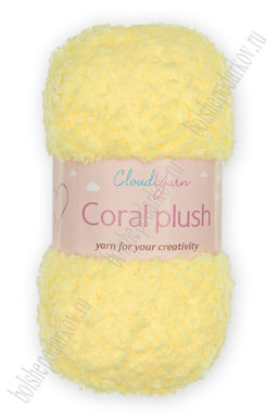 Пряжа Coral plush 100 гр (5 шт) SF-7843, желтый