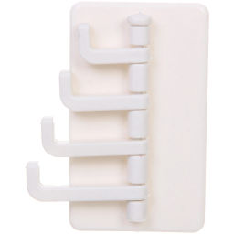 Цена за 10 шт. Крючок настенный многофункциональный на липкой основе "ИДЕЯДОМА", цвет белый, нагрузка 3кг/9*5,5см (пакет с подвесом)