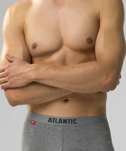 ATLANTIC 5SMH-004 Трусы шорты Solid - набор 5 шт. каберне + серый меланж + изумрудный + черный + темно-голубой  фото 4