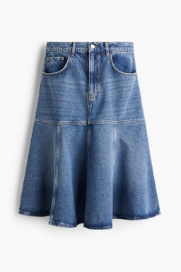 Falda denim con vuelo