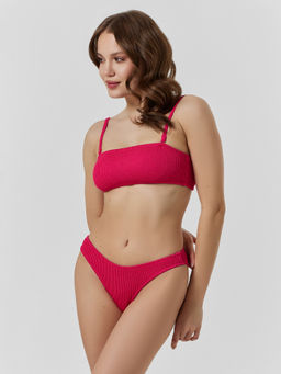 Купальник женский раздельный розовый яркая маджента 702231