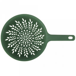 Дуршлаг пластмассовый Фестиваль д20,7см h8,8см, с ручкой 11,5см, матовый пластик, цвет - зеленый (Китай) - Домашняя Мода фото 3