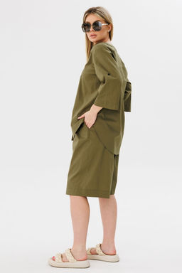 Блуза AmberA 1093 хаки  фото 8