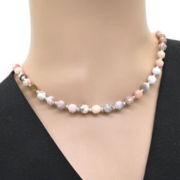 Бусы из агата Ботсвана граненые 5*7мм, 45см Радуга камня