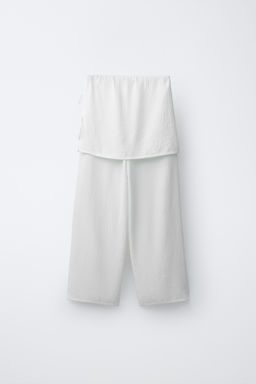PANTAL?N WIDE LEG PAREO / Blanco - Zara фото 2