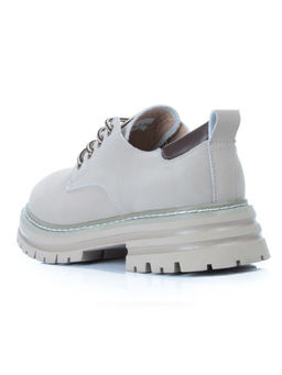 03-P8204-3 GRAY/BEIGE Полуботинки женские (натуральная кожа, нубук) - No name фото 8