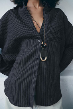 STRIPED FLOWING SHIRT ZW COLLECTION - Zara фото 11