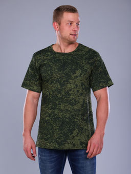 Футболка мужская из кулирки цифра зеленый