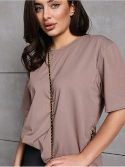 Футболка Базовая Шоколад женская - София фото 48