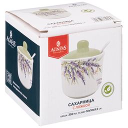 САХАРНИЦА С ЛОЖКОЙ AGNESS ДУША ПРОВАНСА 10*9,5 СМ 300 МЛ  фото 2