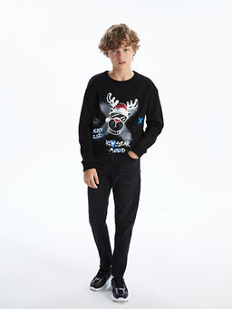 Bisiklet Yaka Y?lba?? Temal? Erkek ?ocuk Ti??rt