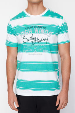 TRENDYOL MAN Sar? Regular Fit Cizgili Orme Pijama Tak?m? TMNSS24PT00041 - Trendyolmilla фото 22