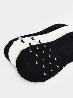 Kalp Desenli Kad?n Babet ?orap 3l?