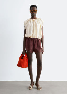 Top de seda con cord?n de ajuste - H&m фото 4