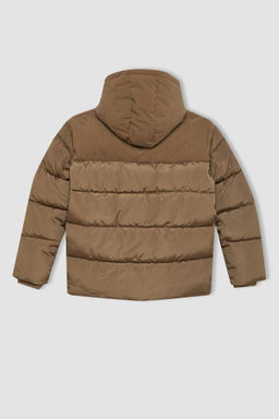 Водоотталкивающее пальто с капюшоном для мальчика - Defacto фото 10