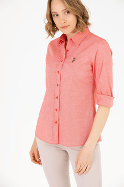 Рубашка женская красная Uzunkol Basic - U.s. polo assn фото 2