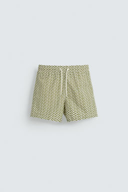 WAVY MID-LENGTH SWIMMING TRUNKS - Zara фото 6