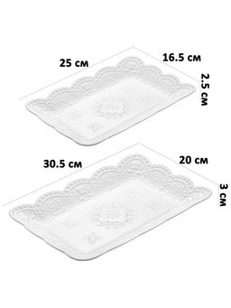 Набор блюд д/сервировки 2 пр. 25*16,5*2,5 см + 30,5*20*3 см, прямоуголные,фарфор - Elan gallery фото 2