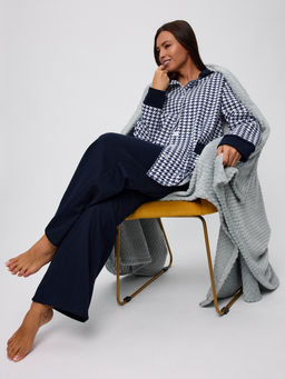 Пижама женская из футера Салли синий - Амадэль фото 29