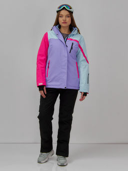 Горнолыжный костюм женский зимний фиолетового цвета 016F - Chunmai фото 7