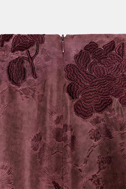 EMBROIDERED FRINGED SARONG SKIRT - Zara фото 6