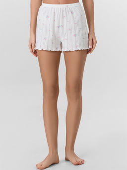 Комплект домашний женский белый с цветочным принтом - Mark formelle фото 7