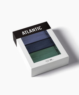 ATLANTIC 3MP-094 Трусы спорт Solid - набор (3 шт.) светлый деним + индиго + темно-зеленый  фото 7