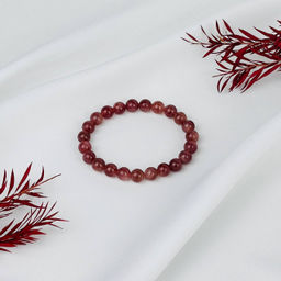 Браслет из Клубничного кварца - Радуга самоцветов фото 2