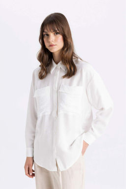 Relax Fit Uzun Kollu Gomlek Tunik - Defacto фото 2