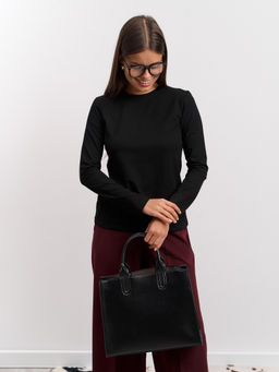 Лонгслив женский "Cкин" черный