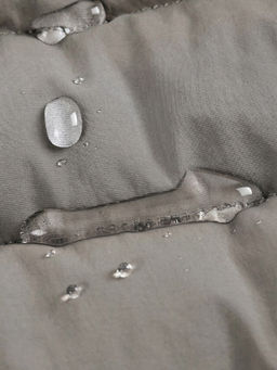 Куртка женская гибридная стёганая с капюшоном с графеновой подкладкой бежевого цвета 9622_1B