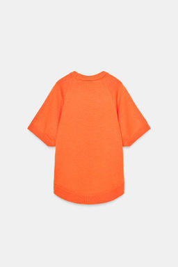 JERSEY PUNTO MANGA CORTA / Naranja - Zara фото 7