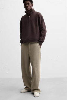 WIDE FIT CORDUROY TROUSERS - Zara фото 5