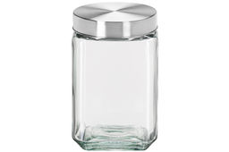 Банка д/хранения 1,6 л 11,5*11,5*18,5 см + металл. закручивающ.крышка, стекло - Elan gallery фото 5
