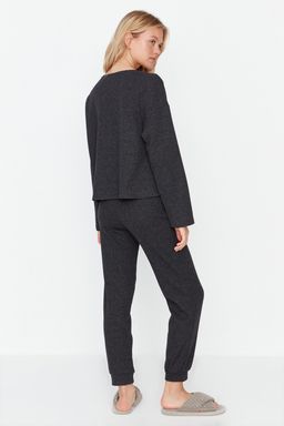 Trendyolmilla Lacivert Waffle Kumas Orme Pijama Tak?m? THMAW23PT00021  фото 15