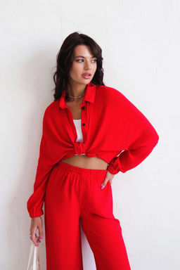 9599 Костюм в пижамном стиле красный - Martichelli фото 4