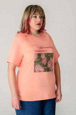 Арт. 3-1153 Футболка женская 50-58 (5 шт) Цвет:лососевый - Калинка фото 5