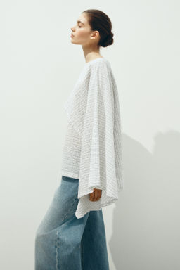 Blusa de sirsaca con capa - H&m фото 2