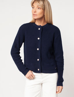 VILATTE / Жакет фактурной вязки из хлопка в стиле Шанель  фото 2