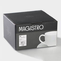 Набор чайный фарфоровый Magistro Mien, 4 предмета: 2 чашки 200 мл, 2 блюдца d=16 см, цвет белый  фото 9