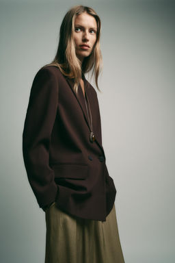 BLAZER CRUZADA OVERSIZE / Marr?n - Zara фото 2