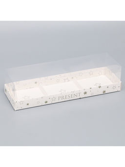 Цена за 5 шт. Коробка кондитерская для муссовых пирожных «Звёздочки», 27×8.6×6.5 см