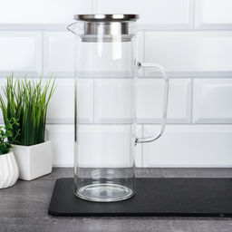 Цена за 1 шт. Кувшин 1200 мл / LCWJ6902 /уп 40/Металлическая крышка - ГалеонТрейд фото 5